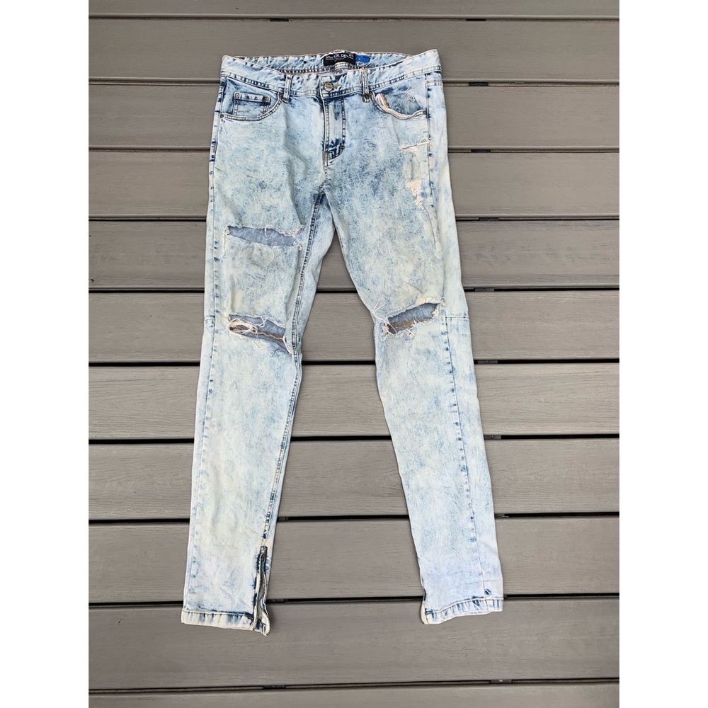 Hyper Denim Acid Washed Distressed Jeans